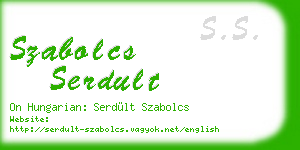 szabolcs serdult business card